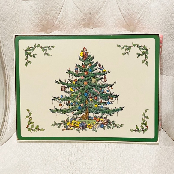 Spode Other - 🎄Unused Boxed 4 Piece Set British Spode Christmas Tree Placemats